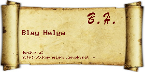 Blay Helga névjegykártya